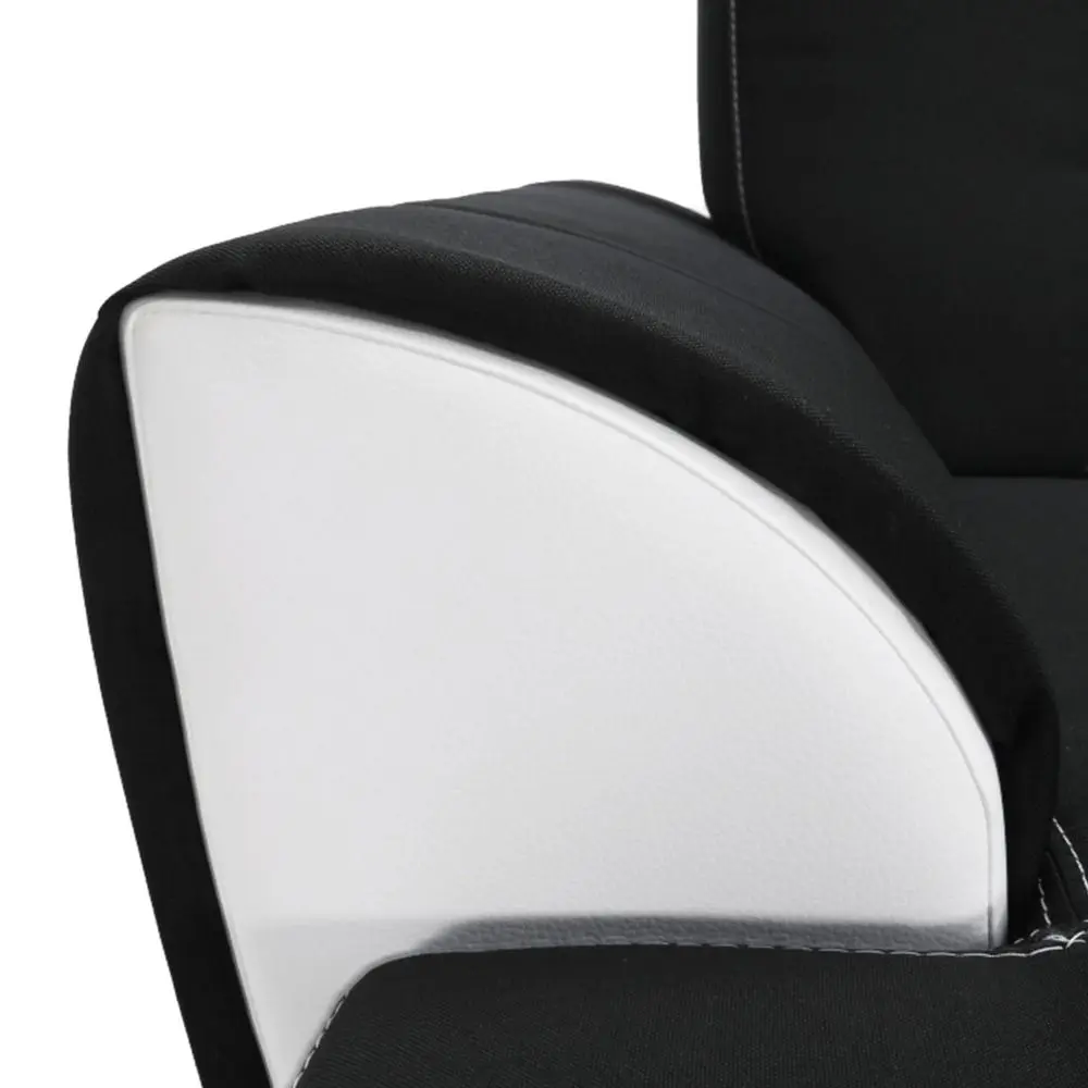 Canapea de colt extensibila Mobhaus Maruti Left (Black/White) - 5