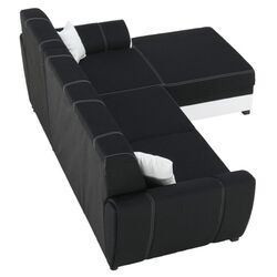 Диван угловой раскладной Mobhaus Maruti Right (Black/White) Thumb
