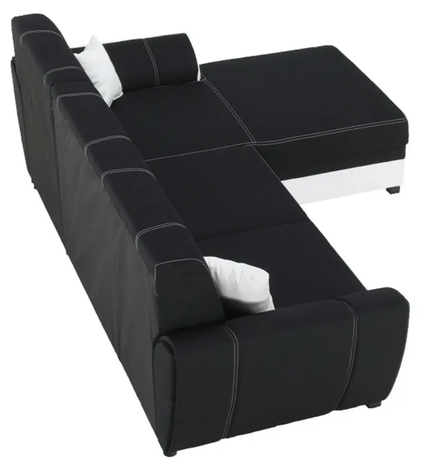 Диван угловой раскладной Mobhaus Maruti Right (Black/White) - 2