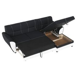 Диван угловой раскладной Mobhaus Maruti Right (Black/White) Thumb
