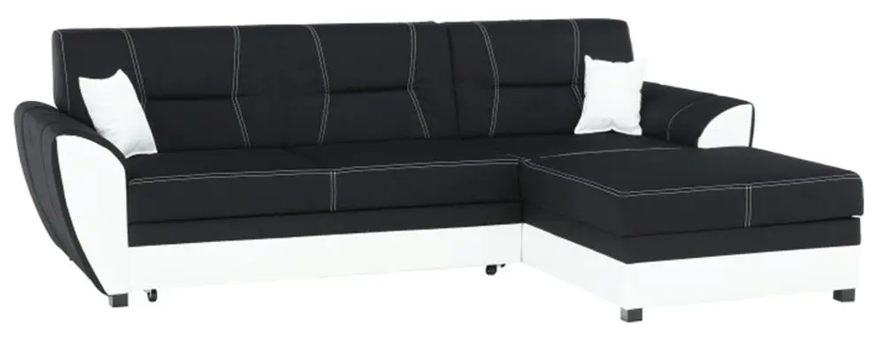 Диван угловой раскладной Mobhaus Maruti Right (Black/White)