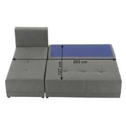 Диван угловой раскладной Mobhaus Mexx Left (Gray/Black) Thumb