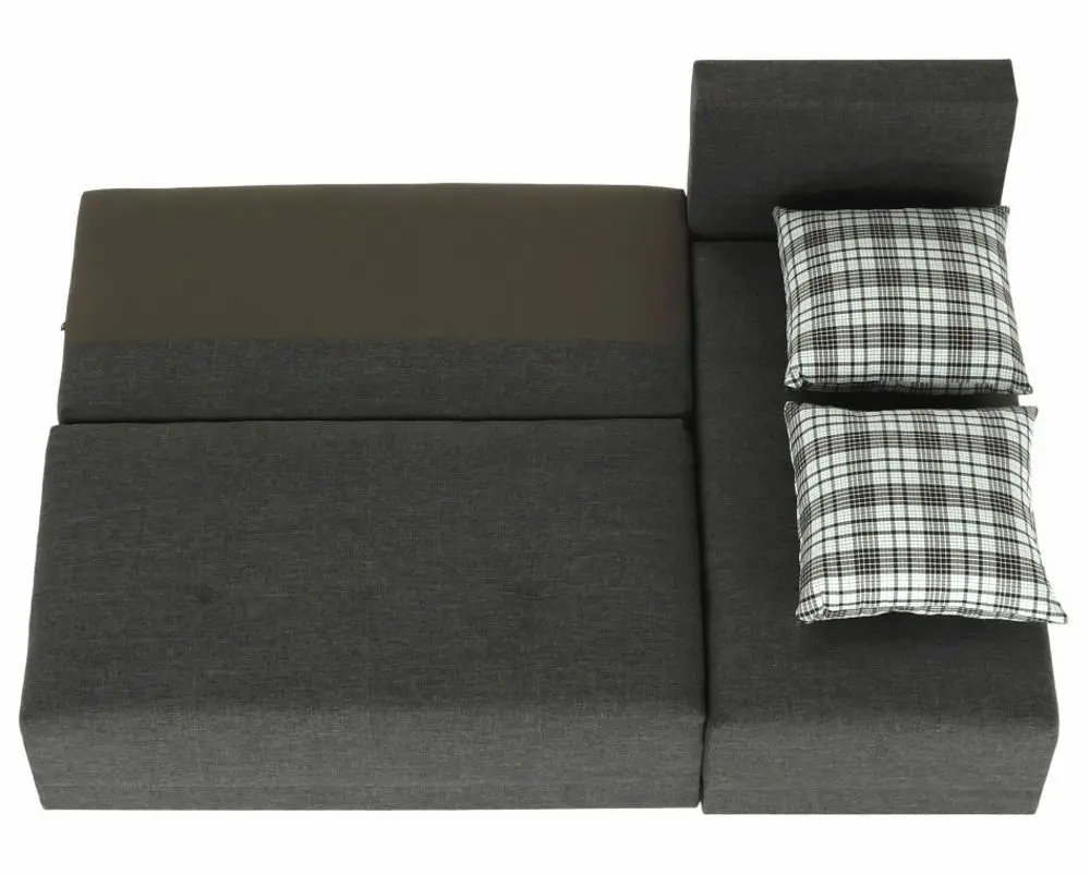 Диван угловой раскладной Mobhaus Mexx Right (Gray/Black)