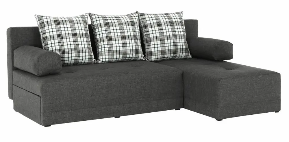 Диван угловой раскладной Mobhaus Mexx Right (Gray/Black)