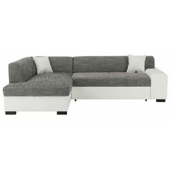 Canapea de colt extensibila Mobhaus Minerva Left (Gray/White)