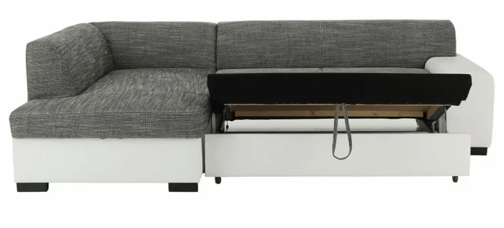 Canapea de colt extensibila Mobhaus Minerva Left (Gray/White) - 13