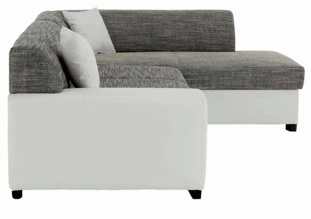 Canapea de colt extensibila Mobhaus Minerva Left (Gray/White) - 11