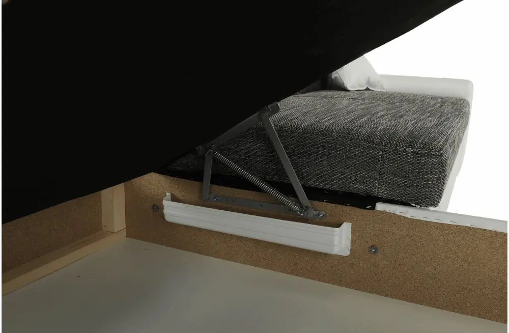 Canapea de colt extensibila Mobhaus Minerva Left (Gray/White) - 9