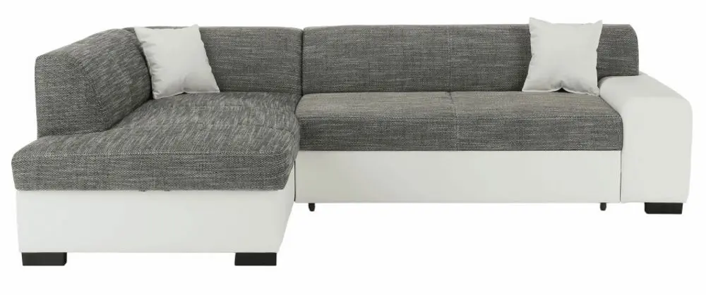 Canapea de colt extensibila Mobhaus Minerva Left (Gray/White)