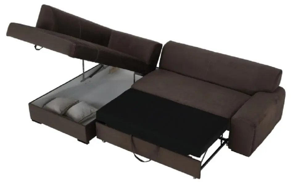 Диван угловой раскладной Mobhaus Minerva New Left (Brown) - 7