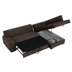 Диван угловой раскладной Mobhaus Minerva New Right (Brown) Thumb
