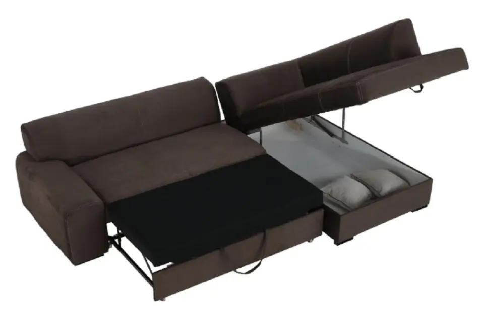 Диван угловой раскладной Mobhaus Minerva New Right (Brown) - 5