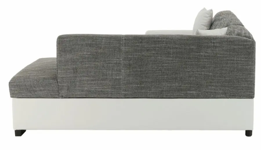Canapea de colt extensibila Mobhaus Minerva Right (White/Gray) - 2