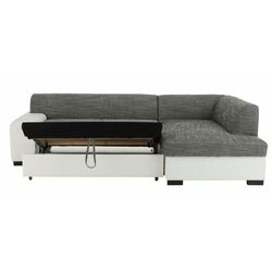 Canapea de colt extensibila Mobhaus Minerva Right (White/Gray) Thumb