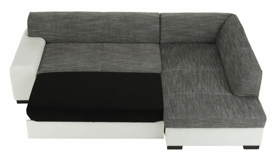 Canapea de colt extensibila Mobhaus Minerva Right (White/Gray) - 4