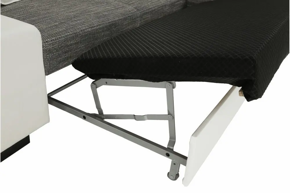 Canapea de colt extensibila Mobhaus Minerva Right (White/Gray) - 6