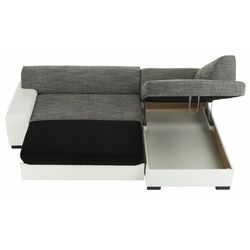Canapea de colt extensibila Mobhaus Minerva Right (White/Gray) Thumb