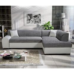 Canapea de colt extensibila Mobhaus Minerva Right (White/Gray) Thumb
