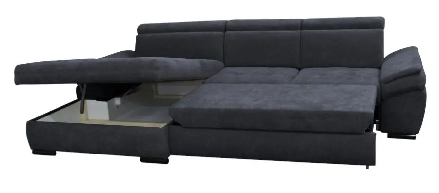 Canapea de colt extensibila Mobhaus Natik New Left (Gray) - 4