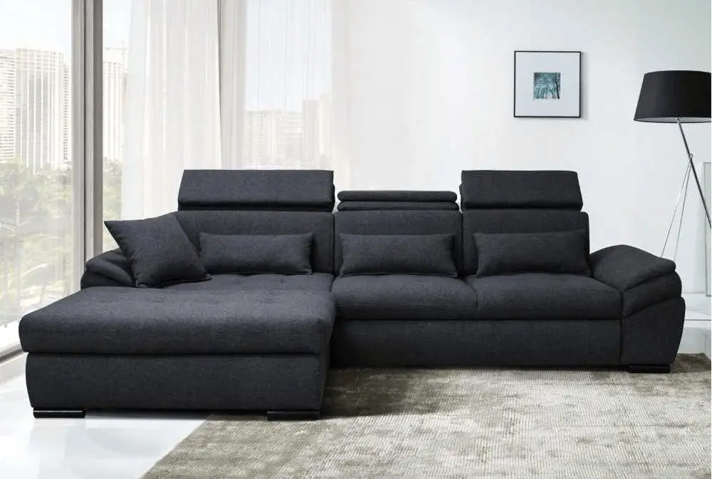 Canapea de colt extensibila Mobhaus Natik New Left (Gray) - 3