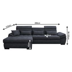 Canapea de colt extensibila Mobhaus Natik New Left (Gray) Thumb