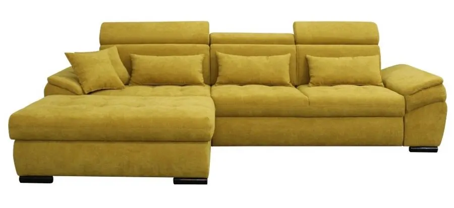 Canapea de colt extensibila Mobhaus Natik New Left (Mustard)