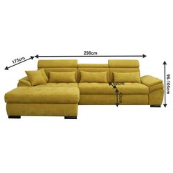 Canapea de colt extensibila Mobhaus Natik New Right (Mustard) Thumb