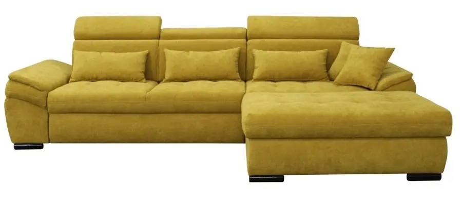 Canapea de colt extensibila Mobhaus Natik New Right (Mustard)