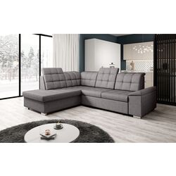 Canapea de colt extensibila Mobhaus Oreo Roh Left (Gray-Brown)