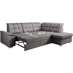 Canapea de colt extensibila Mobhaus Oreo Roh Right (Gray-Brown) Thumb