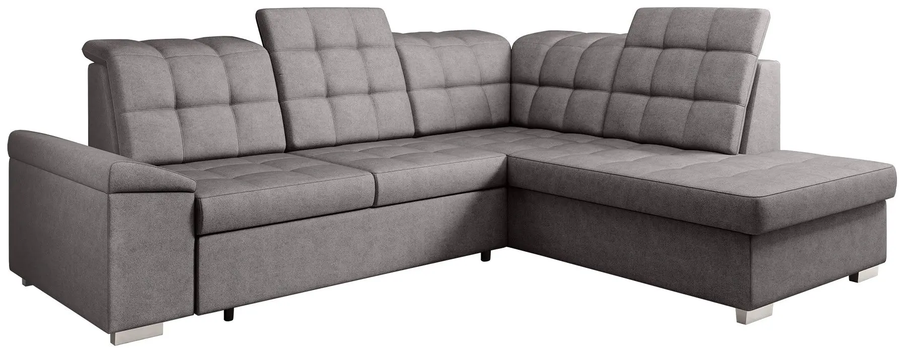 Canapea de colt extensibila Mobhaus Oreo Roh Right (Gray-Brown)