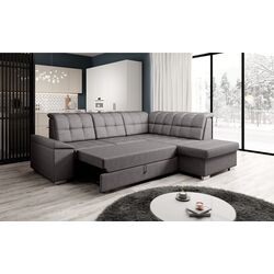 Canapea de colt extensibila Mobhaus Oreo Roh Right (Gray-Brown) Thumb