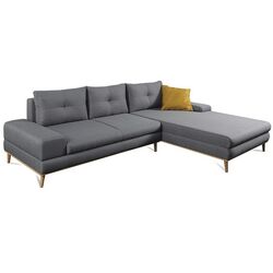 Sectiune canapea extensibila Mobhaus Panos Right (Gray/Mustard)