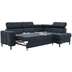 Canapea de colt extensibila Mobhaus Pasat Roh Left (Dark Gray) Thumb