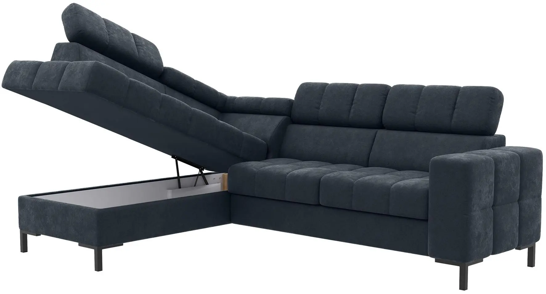 Canapea de colt extensibila Mobhaus Pasat Roh Left (Dark Gray) - 5