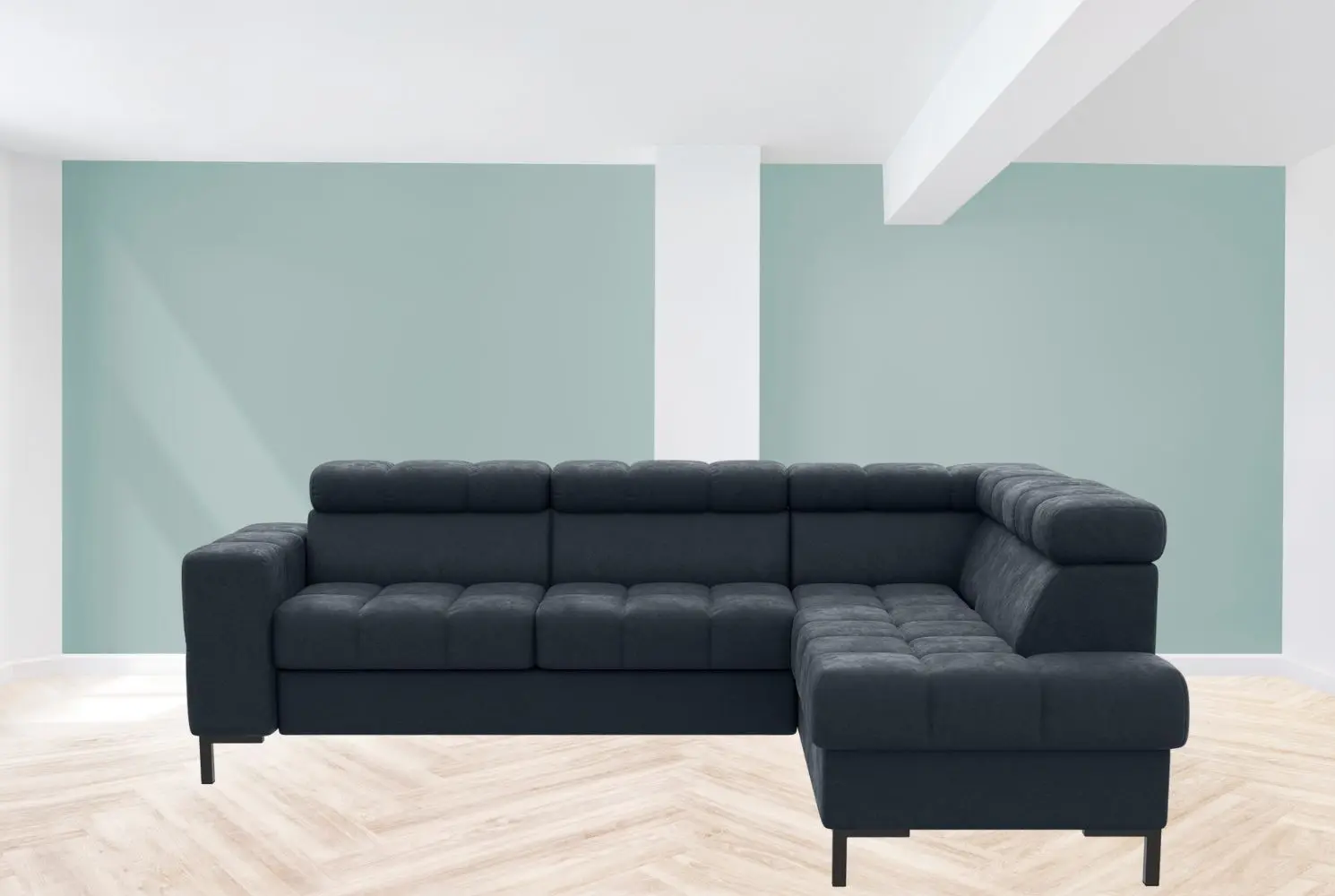 Диван угловой раскладной Mobhaus Pasat Roh Right (Dark Gray)
