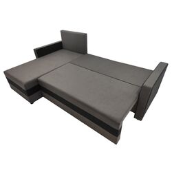 Canapea de colt extensibila Mobhaus Paulita (Black/Gray) Thumb
