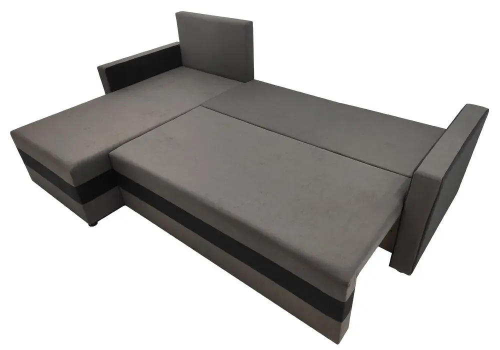 Canapea de colt extensibila Mobhaus Paulita (Black/Gray) - 4