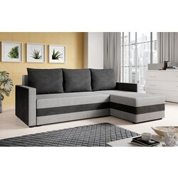 Canapea de colt extensibila Mobhaus Paulita (Black/Gray) Thumb
