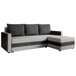 Canapea de colt extensibila Mobhaus Paulita (Black/Gray)