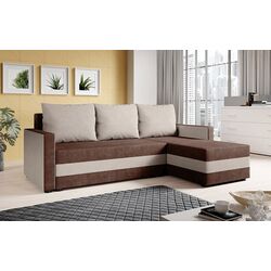 Canapea de colt extensibila Mobhaus Paulita (Brown/Beige) Thumb