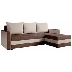 Canapea de colt extensibila Mobhaus Paulita (Brown/Beige)