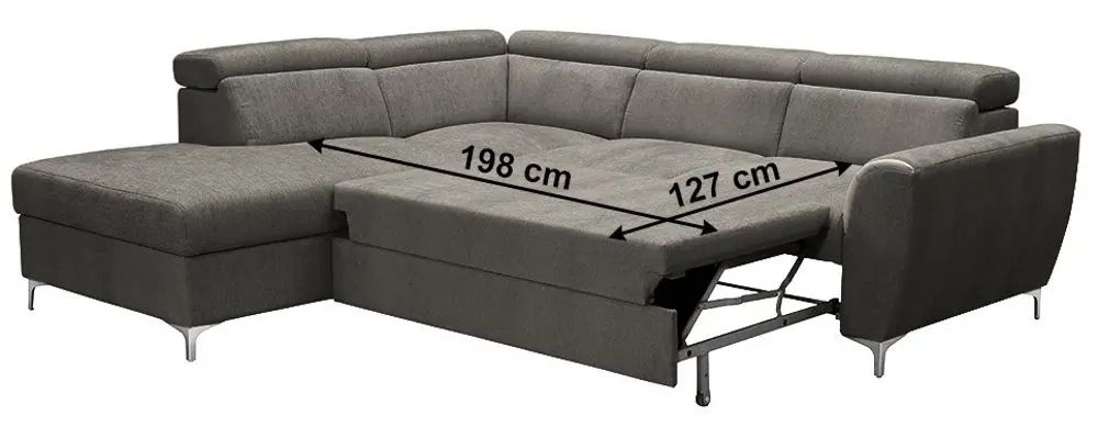 Canapea de colt extensibila Mobhaus Penny Roh Left (Brown) - 4