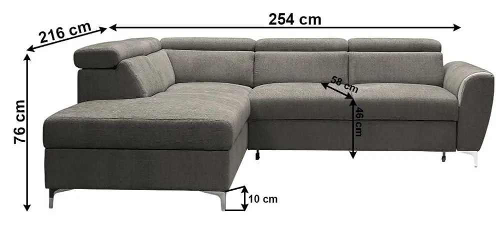 Canapea de colt extensibila Mobhaus Penny Roh Left (Brown) - 5