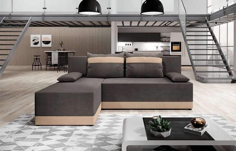 Диван угловой раскладной Mobhaus Romand (Gray/Beige) - 2