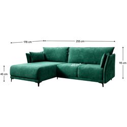 Диван угловой раскладной Mobhaus Salvo Roh Left (Emerald) Thumb