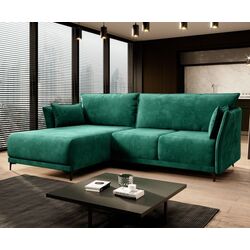Canapea de colt extensibila Mobhaus Salvo Roh Left (Emerald)
