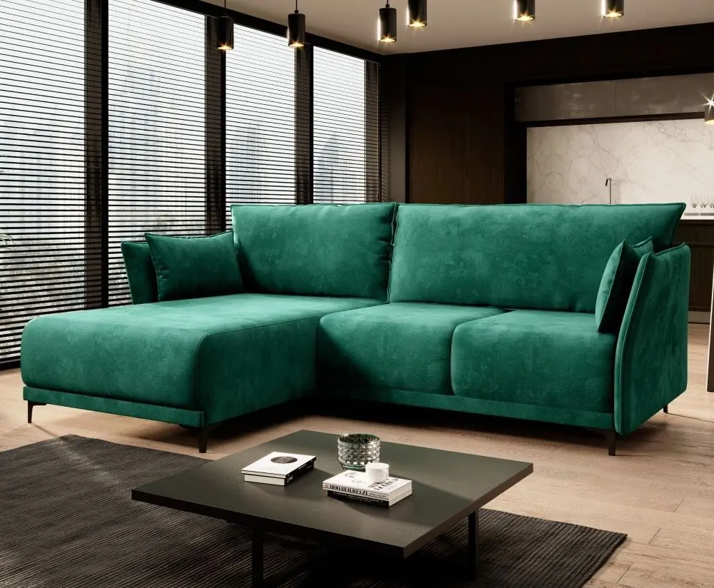 Диван угловой раскладной Mobhaus Salvo Roh Left (Emerald)