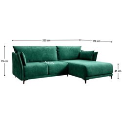Диван угловой раскладной Mobhaus Salvo Roh Right (Emerald) Thumb