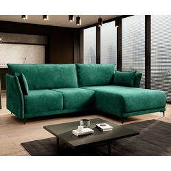 Canapea de colt extensibila Mobhaus Salvo Roh Right (Emerald)